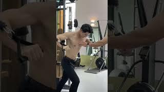 cute Korean boy at gym