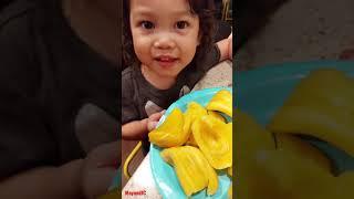 2 Yr Old Toddler Eating Jackfruit For the First Time!