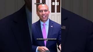 House Democratic Leader Hakeem Jeffries speaks on spending bill