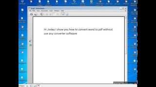 How to Convert WORD to PDF without any Converter software