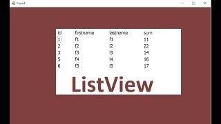 Programming with visual Basic. net: retrieve data from access database and display in listview