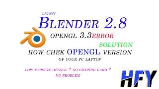 Blender 2.8 OpenGL 3.3 Error fix