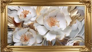 The Ethereal Elegance of 3D Flowers ~ TV Painting ~ TV Frame ~ Art TV