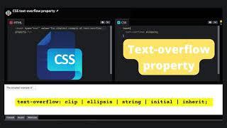 CSS Text Overflow Property | text-overflow | clip | ellipsis | string | initial | inherit