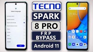 Tecno Spark 8 Pro FRP Bypass | Tecno KG8 Gmail Lock Bypass | Tecno Spark 8 Pro Google Account Bypass