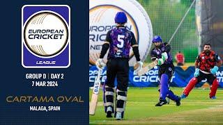  European Cricket League, 2024 | Group D, Day 2 | Cartama Oval, Malaga, Spain | T10 Live Cricket