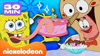 Губка Боб | Все конфеты, сладости и вкусняшки! | 30-минутная подборка | Nickelodeon Cyrillic
