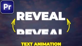 Text Reveal Animation in Premiere Pro | Sliding Text Animation