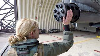 Awesome A-10 Thunderbolt Female Fighter Pilot In Action, U.S. Air Force