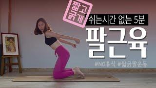 짧고 굵게️ 5분만에 탄탄한 팔근육 만드는 운동 (NO쉬는시간)