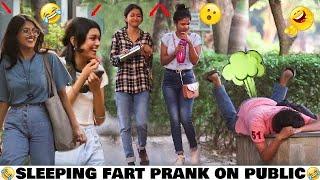 SLEEPING FART PRANK ON PUBLIC // EPIC REACTION // ANTIC TV