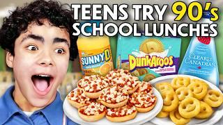 Teens Try & Rank School Lunches From The 90s! (Lunchables, Sloppy Joes, Sunny D)