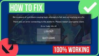 VALORANT VAL 62 ERROR FIX (2024) | How To Fix Valorant Error Code Val 62