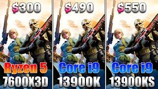 Ryzen 5 7600X3D vs Core i9 13900K vs Core i9 13900KS | PC Gameplay Benchmark Tested