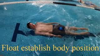 Teaching young swimmers bent arm backstroke