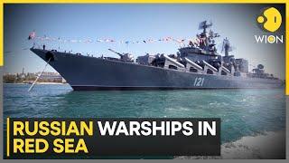 Russian cruiser Varyag & frigate Marshal Shaposhnikov enter Red Sea amid Houthi attacks | WION