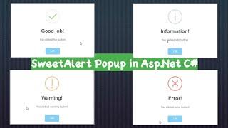 Sweet Alert Javascript Alert in Asp Net C# | Tech Tips Unlimited