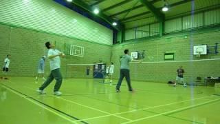 Badminton - Late backhand retrieval