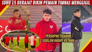 PEMAIN TIMNAS KEDINGINAN SAAT LAKUKAN OFFICIAL TRAINING H-1 HADAPI VIETNAM