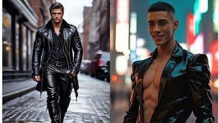 " Elevate Your Style with Bold Leather & Latex Fashion Trends for Men!  #leatherwear #new #model