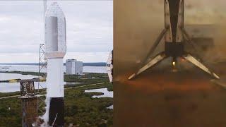 Falcon 9 launches GSAT-N2 and Falcon 9 first stage landing