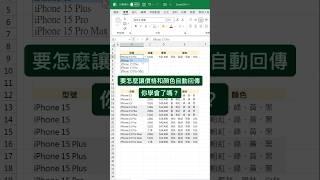 自動回傳多條件資料 #excel教學 #excel