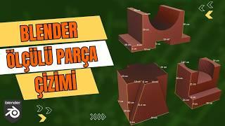 Blender ölçülü parça çizme