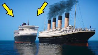 GTA 5 Titanic Sinking (Queen Mary 2 Crash Into Titanic Movie) Titanic Underwater Scene