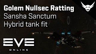 EVE Online - Golem Null Ratting Hybrid Tank fit