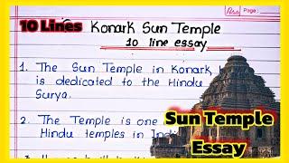 10 line essay on Konark Sun Temple in english | Konark Sun Temple 10 line essay in english