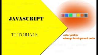 color picker  change background color using javascript