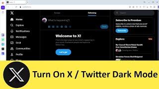 How to Enable Dark Mode in x.com or Twitter? Desktop Version