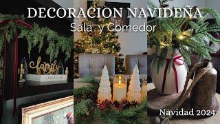 DECORACION NAVIDEÑA | SALA Y COMEDOR | decora con migo para navidad 2024