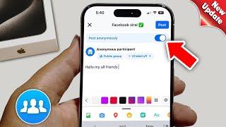 How To Post Anonymously On Facebook Group iPhone | FB Anonymously Post