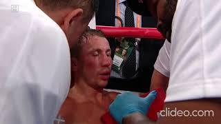 Referee Jumps In To Save A Visibly Hurt Golovkin 