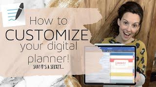How to customize a digital planner | Goodnotes tips and secrets | Customizing a digital planner