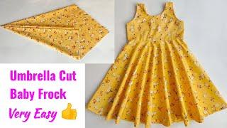 Umbrella cut Baby Frock cutting and stitching | Baby Frock cutting and stitching