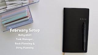 Nolty 6501 Planner | February Setup | Task Manager | Back Planning | Dirty Planning