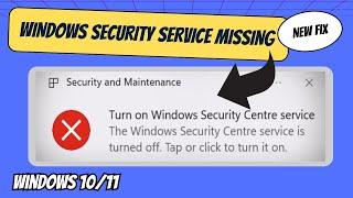 (2023 FIX) - Windows Security Center Service is Turned off or Missing in Windows 11/10