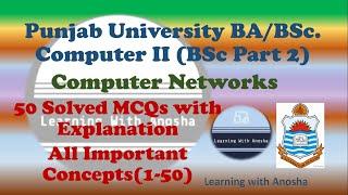 BA BSc Computer 2 Networks | Part 2 Computer Networks Concepts Solved MCQs with Explanation PU EXAMS