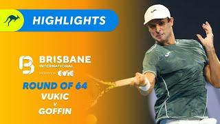 Aleksandar Vukic v David Goffin - Brisbane International Highlights | Wide World of Sports