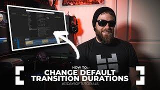 How to CHANGE DURATIONS of DEFAULT TRANSITIONS in Premiere Pro