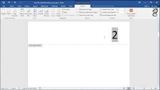 Odd and Even Page numbers using Headers and Footers in Word