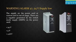 How to troubleshoot and diagnose the WARNING/ALARM 47, 24 V Supply low? || DIGICON AUTOMATION