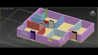 Floor plan by 3ds max