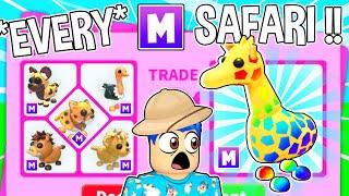 I Traded Every *MEGA SAFARI THEME PET* In Adopt Me Roblox !! Adopt Me Trading Proof (COMPILATION)