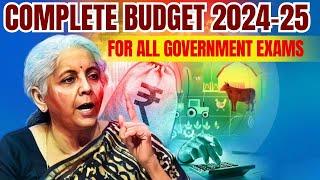 COMPLETE BUDGET 2024-25 | FOR ALL GOVT. EXAMS | PARMAR SSC