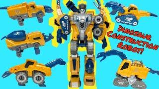 Dinosaur Construction Transforming Toy! Combine to form a Giant Robot!