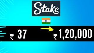 TURNED 37 RS INTO 1,20,000 RS IN STAKE  ALL IN ONE ! STAKE GAME CHALLENG