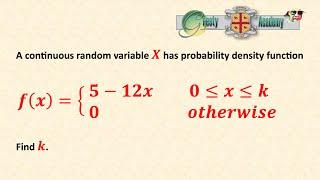 Probability Density Functions f(x) of Continuous Random Variables